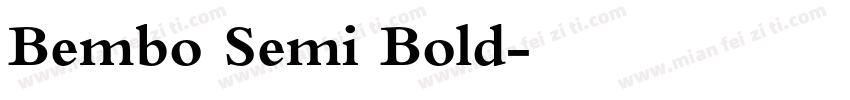 Bembo Semi Bold字体转换